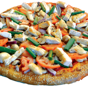 Chicken, fresh mushrooms, red & green onions, chopped garlic, fresh tomatoes & Italian seasoning